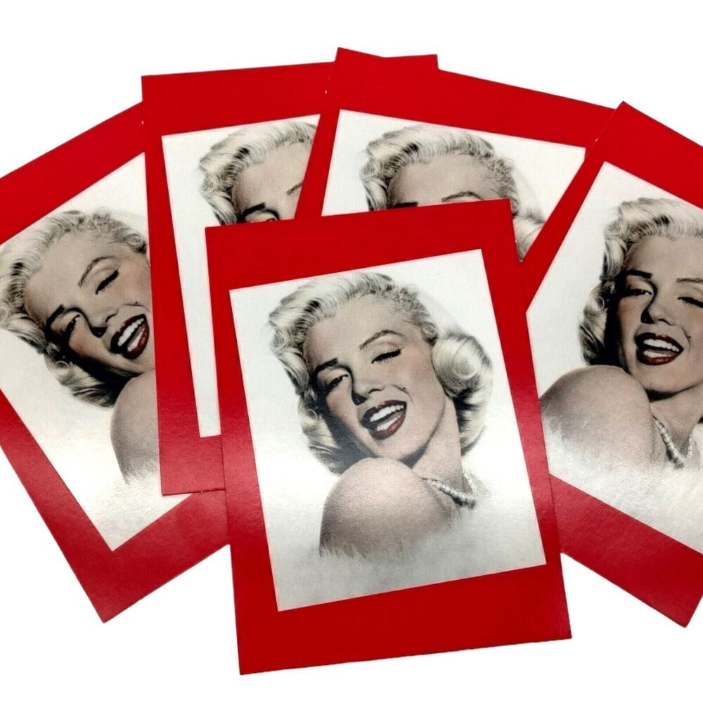 Marilyn Monroe Unposted Hallmark Postcard x5 Copyright 1990 Old Hollywood Glam